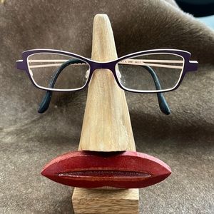 Bevel Cat Eye Purple Pure Titan Eyeglass Frame 8580 Purple Cat Made In Japan